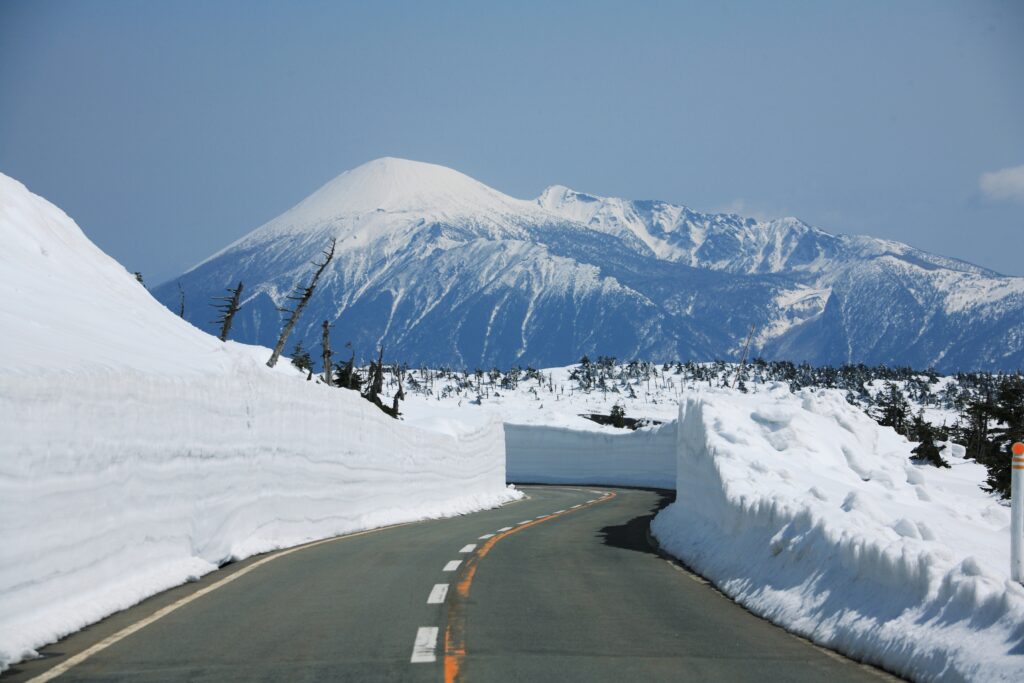 八幡平アスピーテライン 雪の回廊